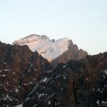 Le dôme et la Barre des écrins au couchant