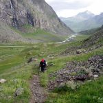 Dans la petite remontée vers le refuge de l'Alpe de Villar d'Arène
