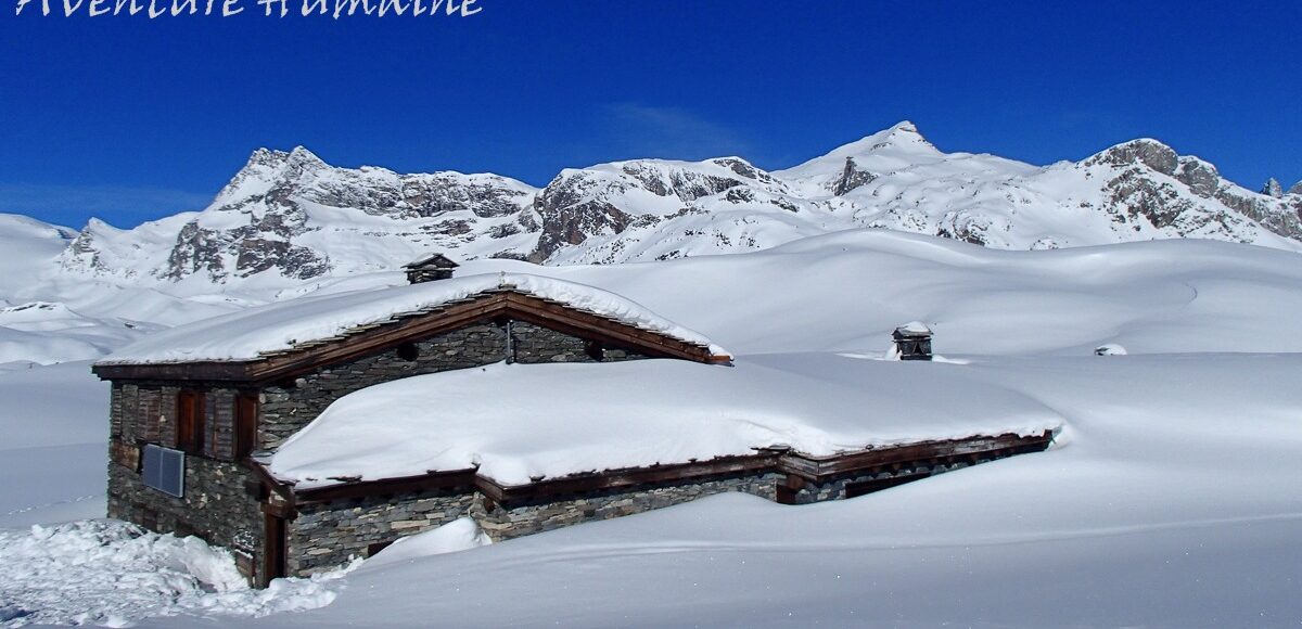 refuge de plan du lac, point de passage obligé sur la traversée hivernale de la Vanoise