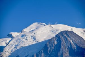 Sommet du Mont-Blanc couvert de neiges éternelles