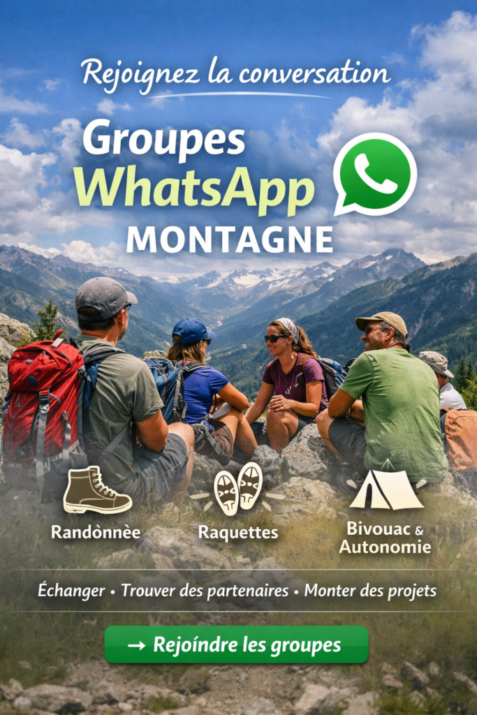 line pour rejoindre le groupes WhatsApp Montagne avec Aurélien