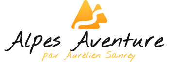 Logo Alpes aventure par Aurélien Sanrey, accompagnateur moyenne montagne dans les Alpes : randonnée, raquettes, trekking